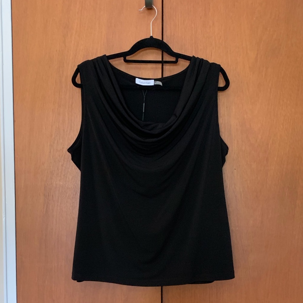 Calvin Klein Black Modern Suiting Blouse